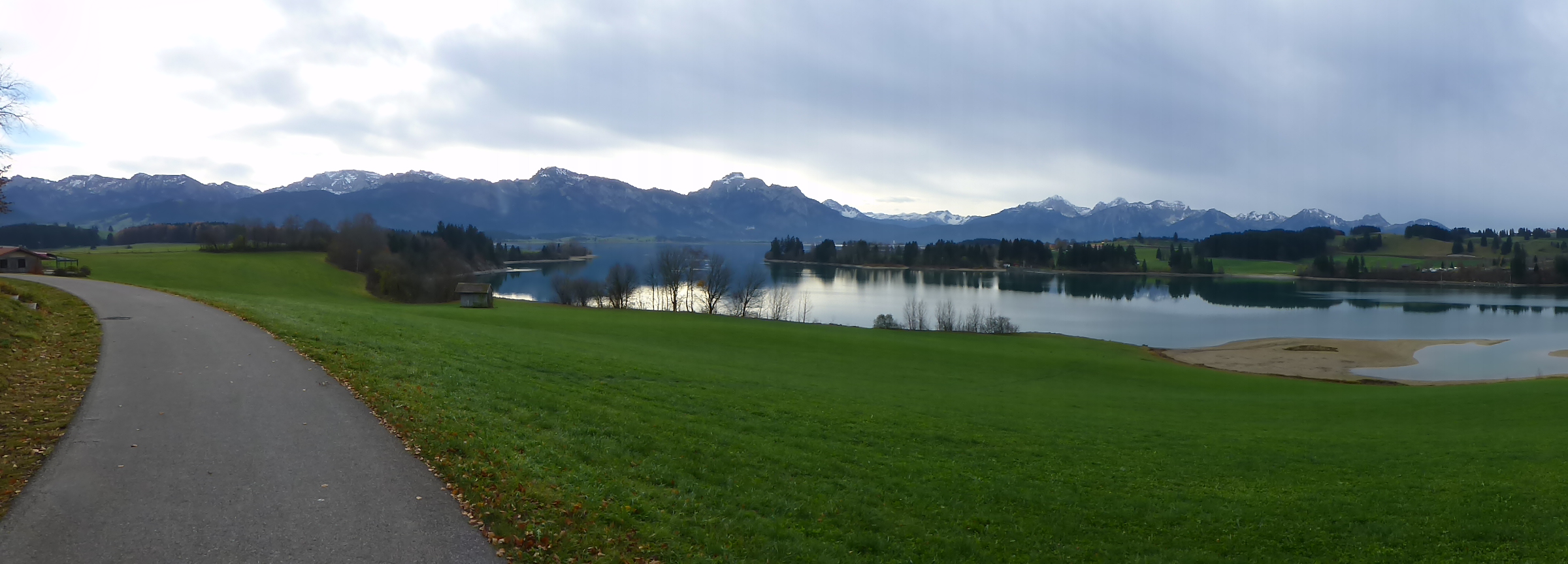 Panorama Forggensee (23.11.2014) Blickrichtung: Sd